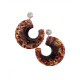 Merlot and vine leaves earrings